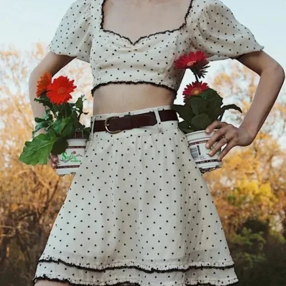 NWOT FOR LOVE & LEMONS Eden Crop Top XS $135 - Picture 4 of 7